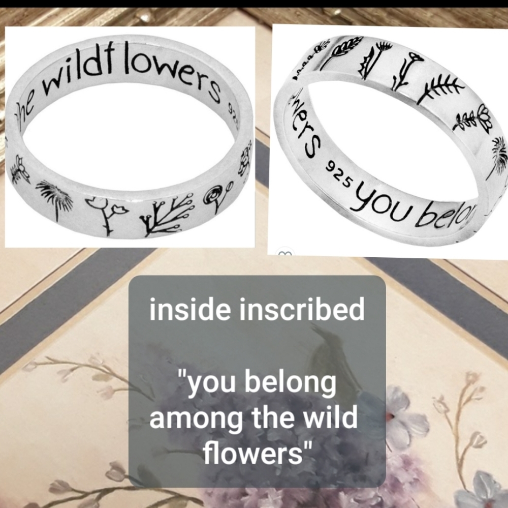 🥳F1 NEW 925 Wildflower Ring Bohemia Ring - Picture 2 of 7